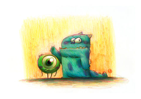 Eduardo Vieira Original Art Monsters Inc Illustration