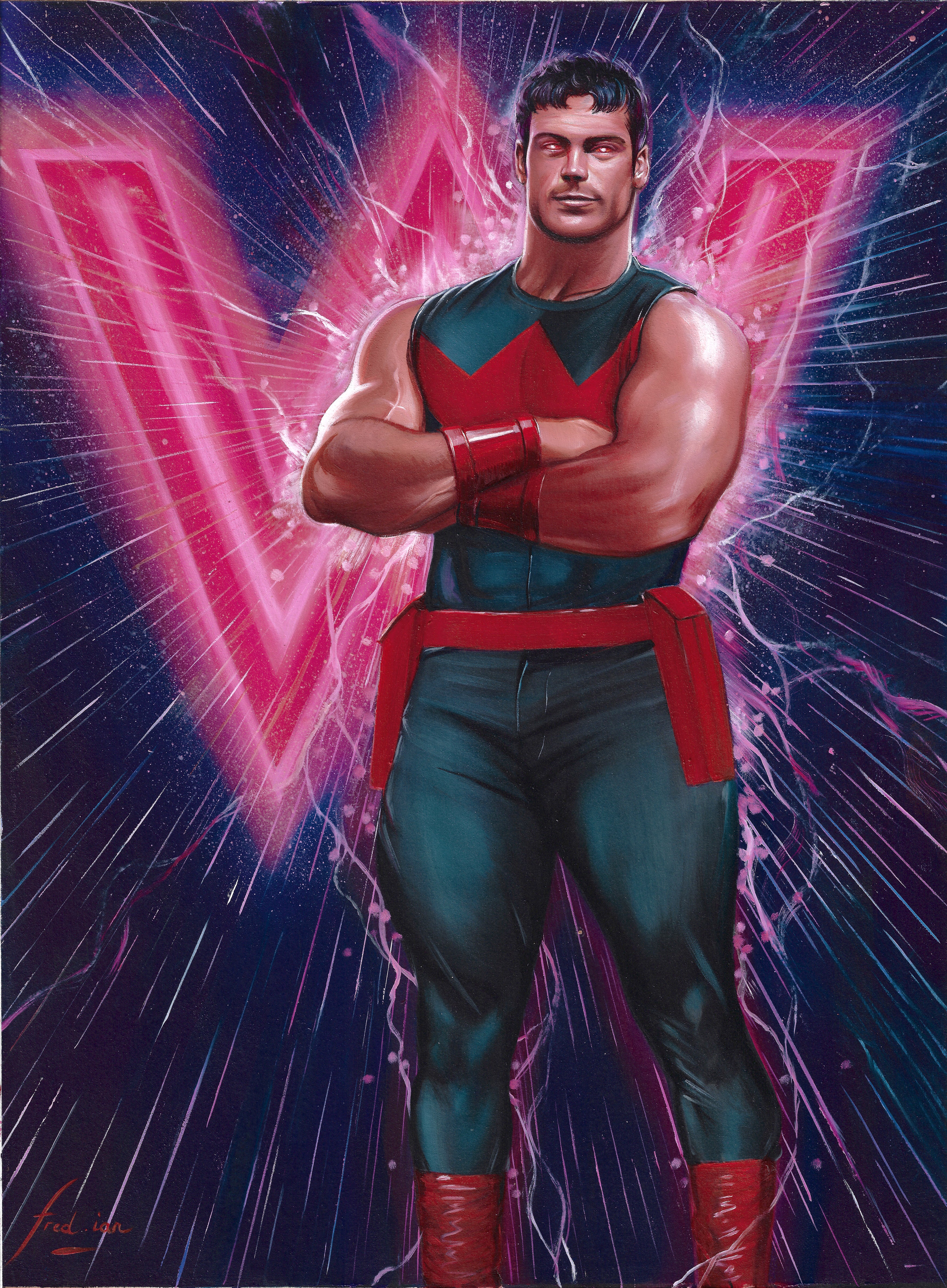 Fred Ian Original Art Wonder Man Marvel Unbound Upper Deck Trading Card Art