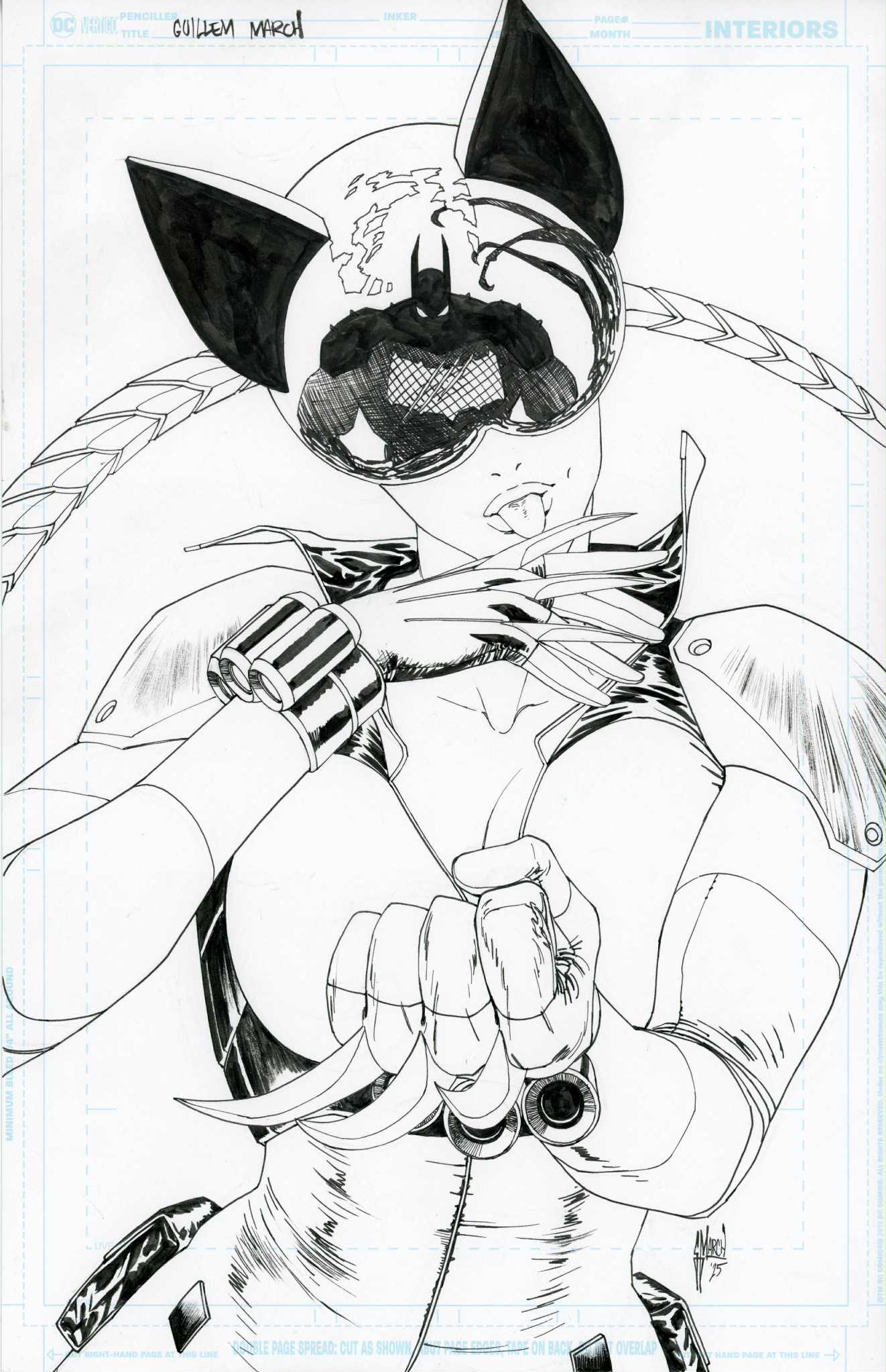 Guillem March Original Art Absolute Batman #14 Catwoman Cover