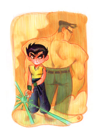 Eduardo Vieira Original Art YuYu Hakusho Yusukex Toguro Illustration