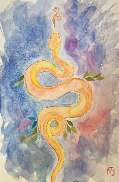 David Mack Original Art The Year of the Snake Zodiac Illustration 1