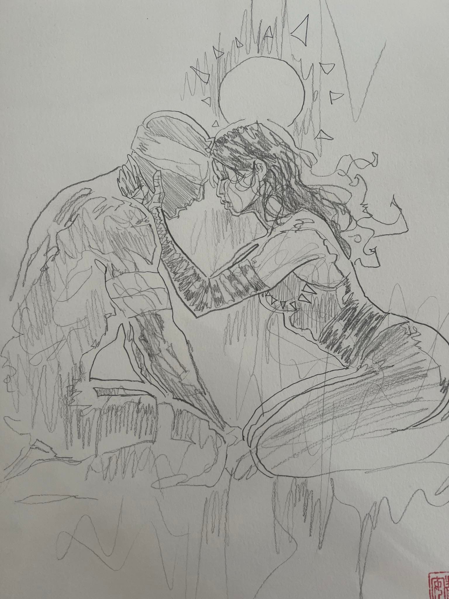 David Mack Original Art Daredevil Echo Pencil Prelim