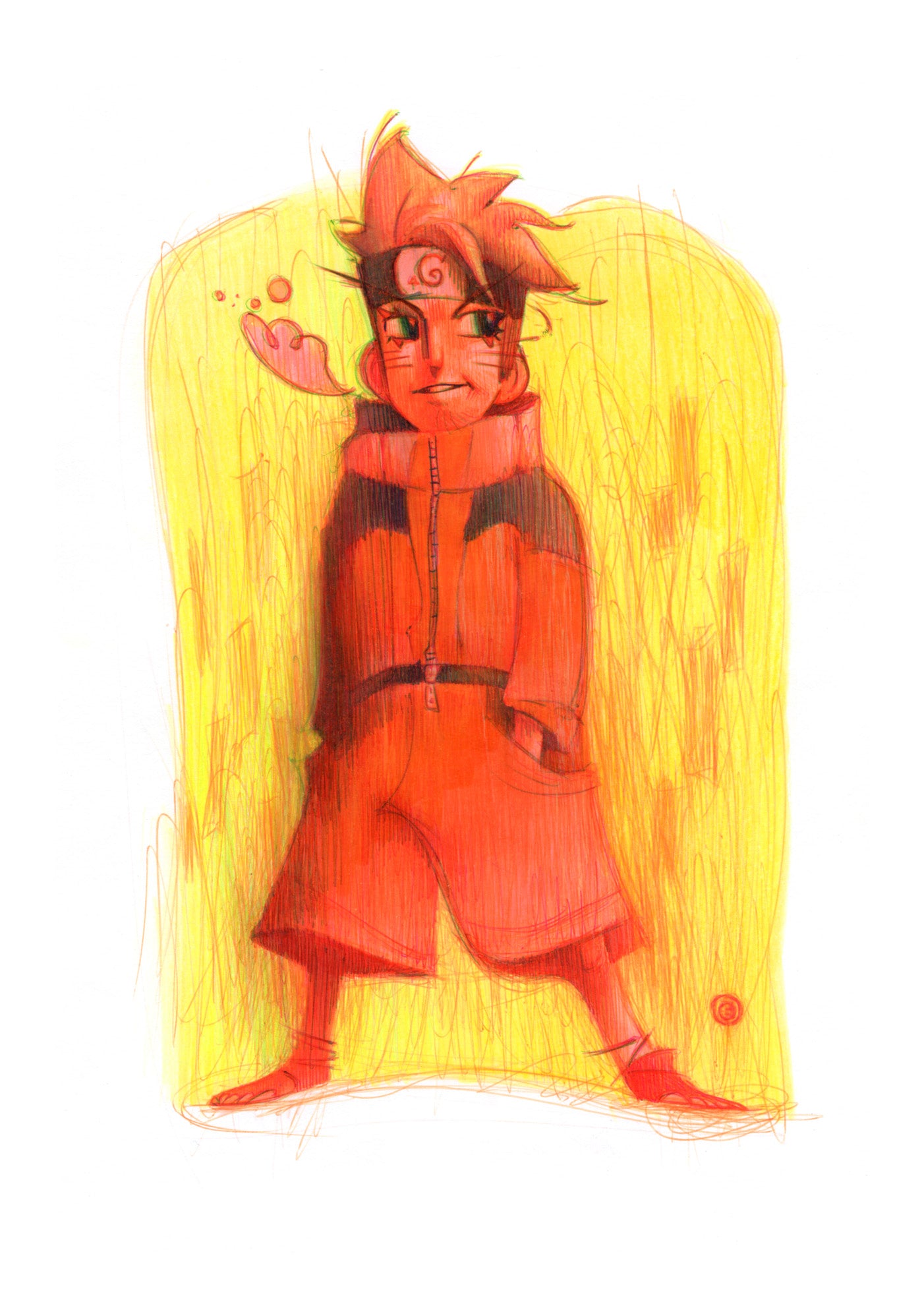 Eduardo Vieira Original Art Naruto Illustration
