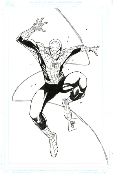 Luca Maresca Original Art Spider-Man Ink Illustration