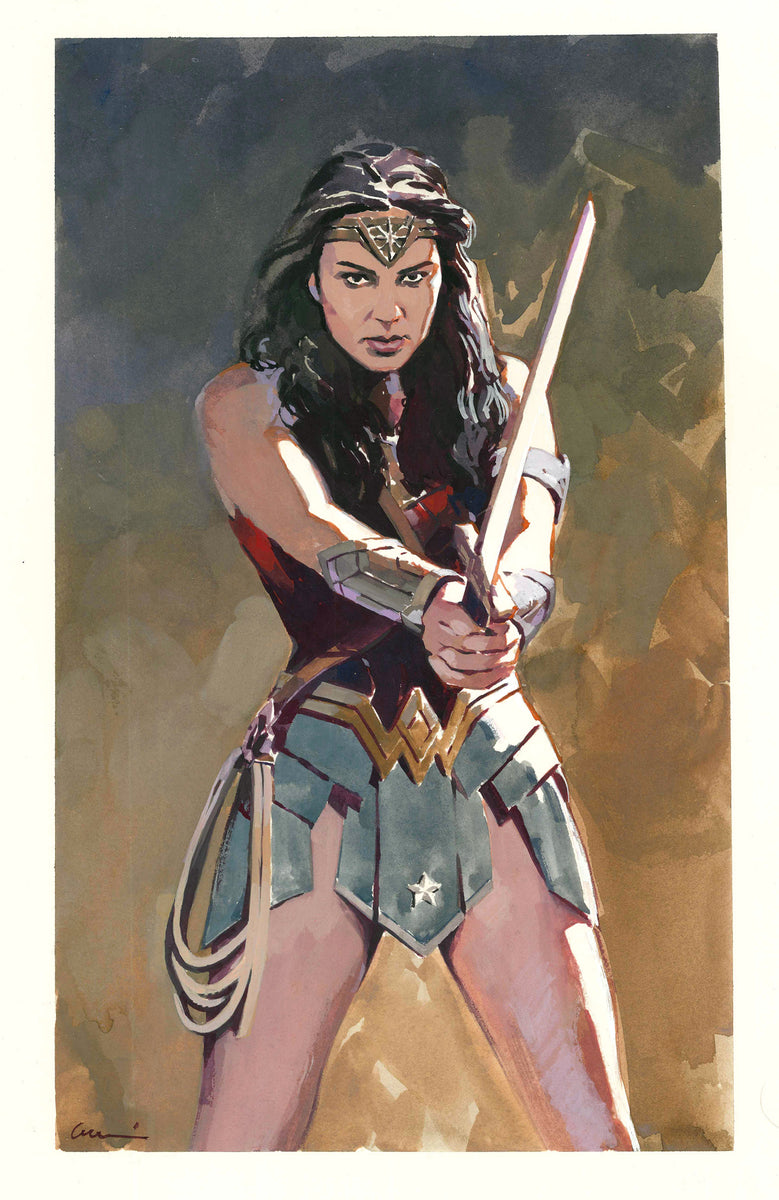 Andrea Cucchi Original Art Wonder Woman Illustration – Kirby's Comic Art