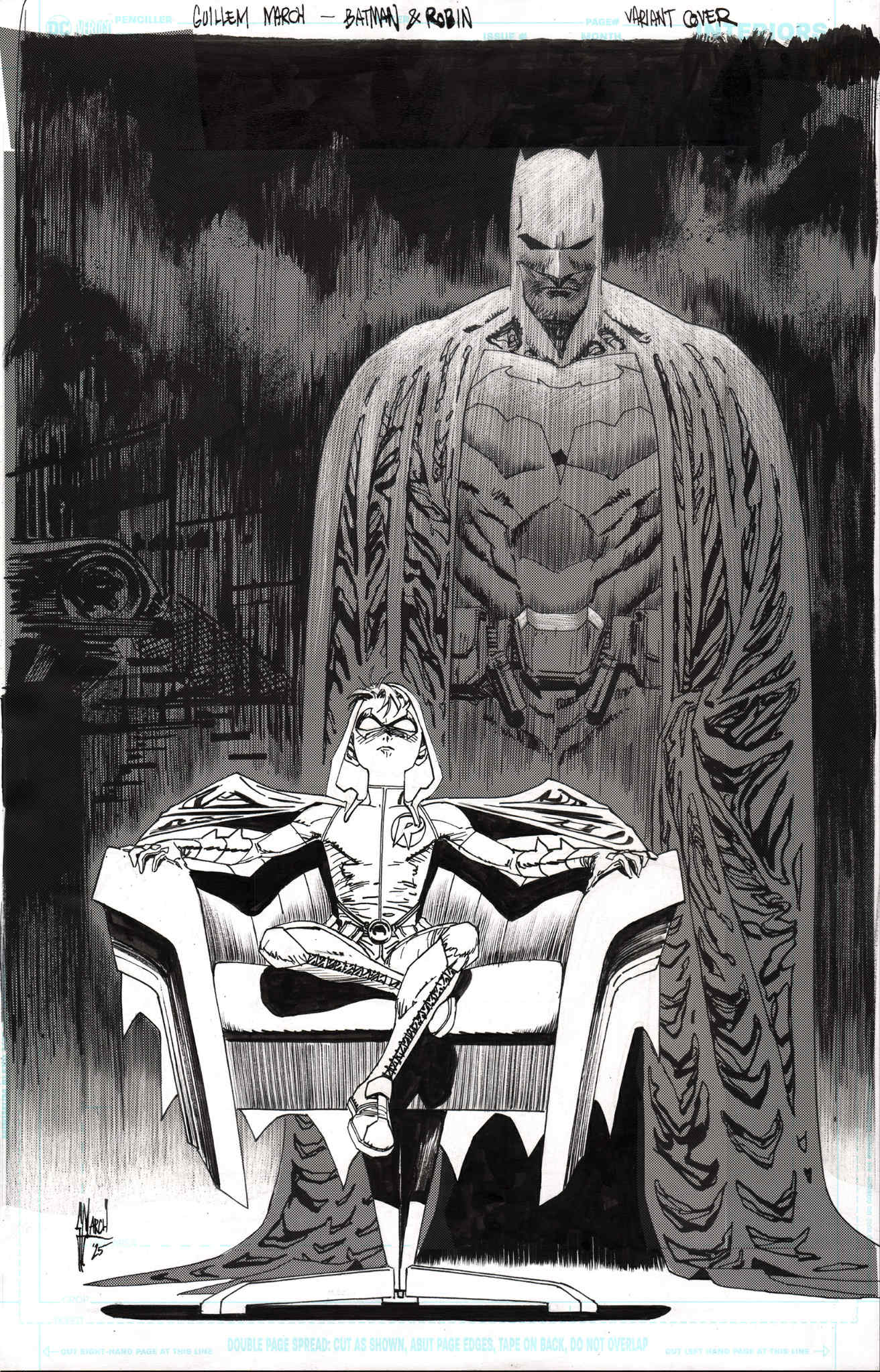 Guillem March Original Art Batman and Robin #29 Cover