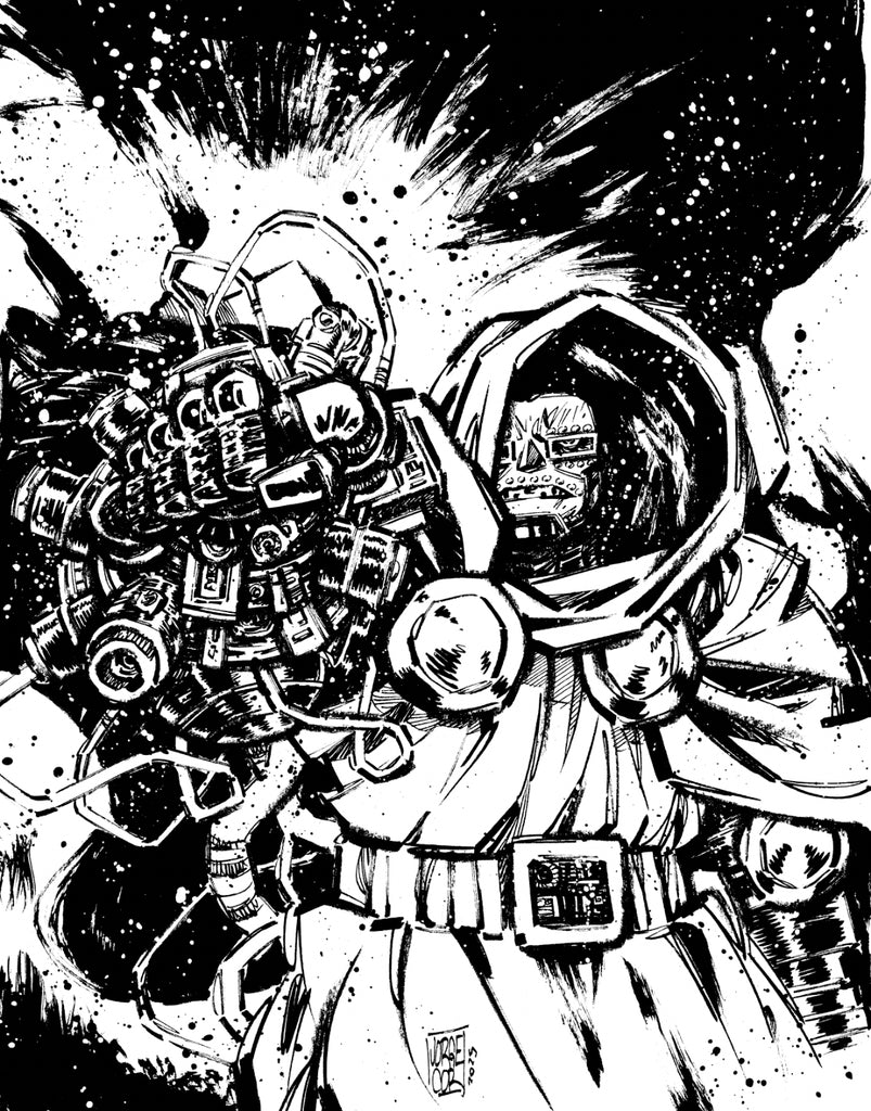 Jorge Corona Original Art Doctor Doom Illustration Comic Art