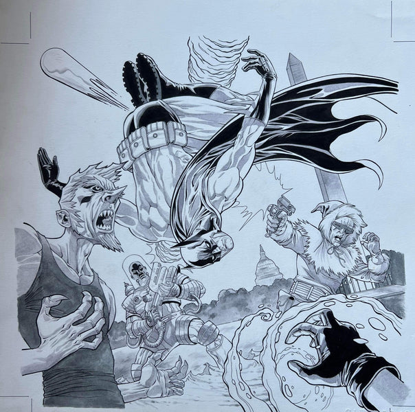 Paco Diaz Original Art Batman Published Card Art