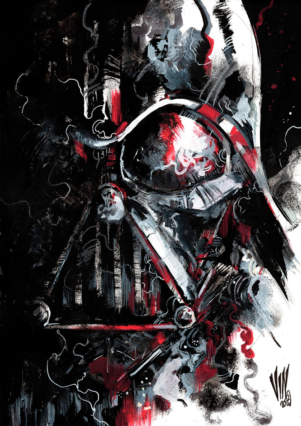 Vincenzo Riccardi Original Art Darth Vader Illustration