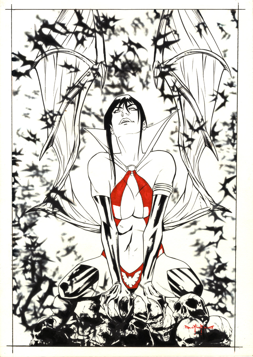 Pasquale Qualano Original Art Vampirella Vs Superpowers #6 Cover