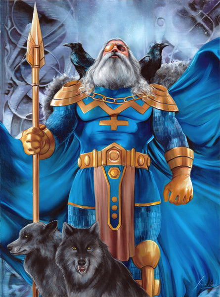Fred Ian Original Art Odin Marvel Unbound Upper Deck Trading Card Art