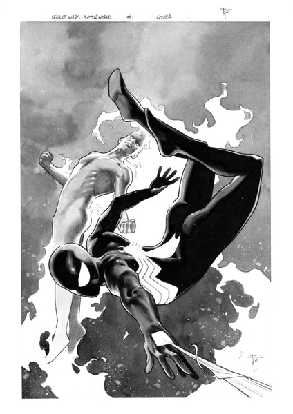 Francesco Mobili Original Art Marvel Super Heroes Secret Wars: Battleworld #1 Cover
