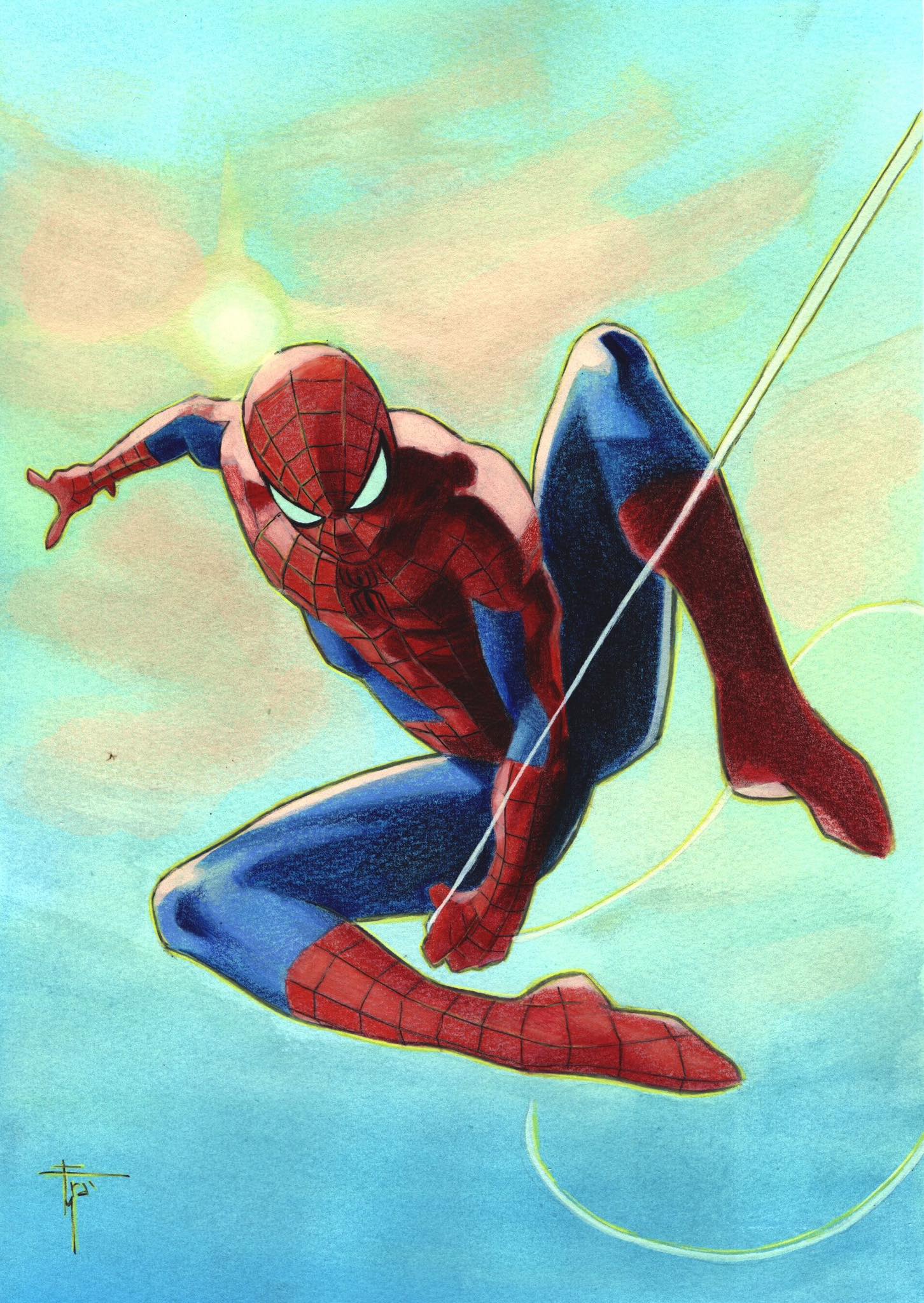 Francesco Mobili Original Art Spider-Verse Spider-Man Illustration