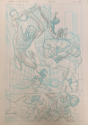 Paco Diaz Original Art Amazing Spider-Man #1 'Boxing Day' Short Story Full 7 Pages Set, Script & Extras