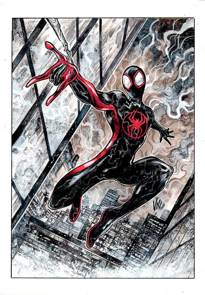 Vincenzo Riccardi Original Art Spider-Verse Miles Morales Illustration