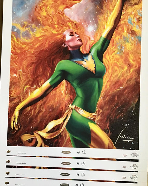 Limited to 5 Signed AP Fred Ian Phoenix Marvel Unbound 16x20