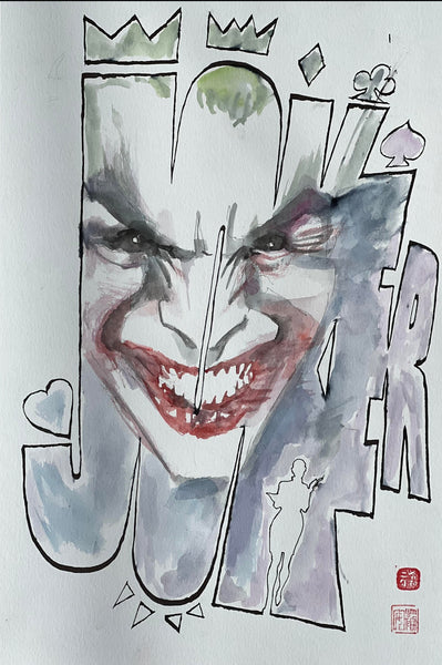 David Mack Original Art Joker/Harley Watercolour Cover Study