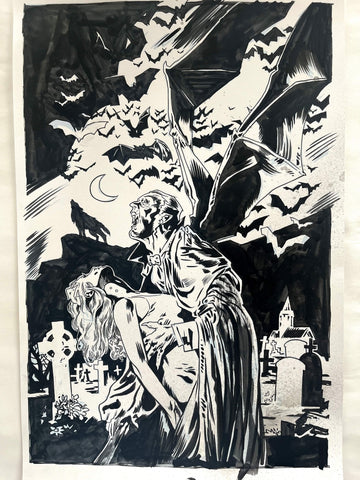 Michael Walsh Original Art Dracula #1 Cover