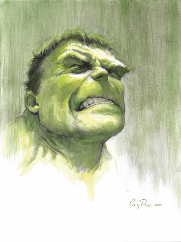 Casey Parsons Original Art Hulk Illustration