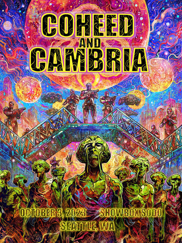 Limited to 10 AP Vincenzo Riccardi Coheed and Cambria 18x24" Official Tour Poster