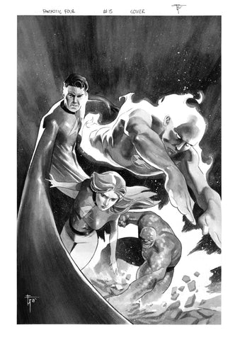 Francesco Mobili Original Art Fantastic Four #15 Cover