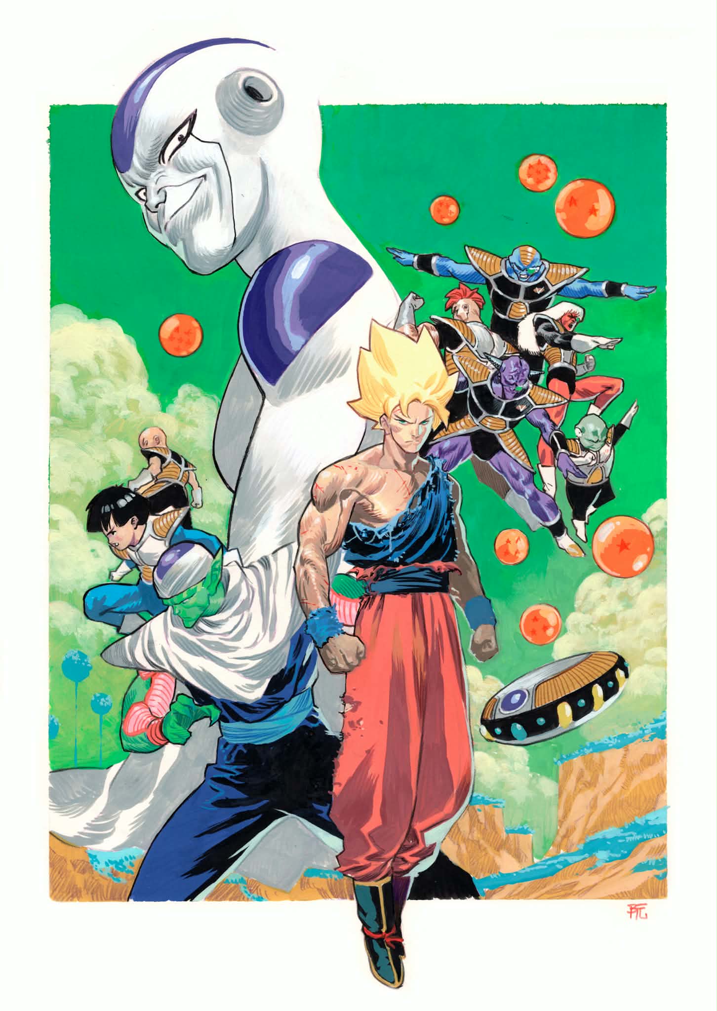 Dike Ruan Original Art Dragon Ball Z Illustration