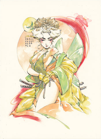 Chuma Hill 'X-Men Geisha' Rogue 12x18" Limited Edition Giclee