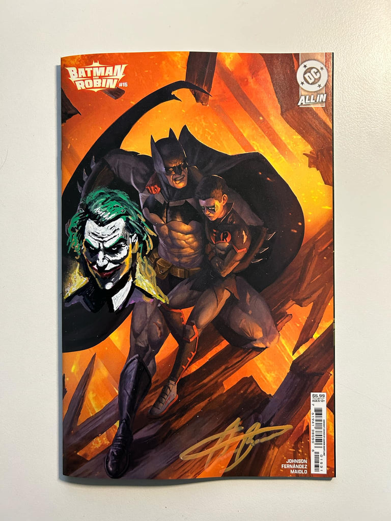 Aaron Bartling Original Art Batman and Robin #15 Remarqued Cover 6 Comic Art