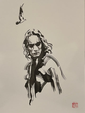 David Mack Original Art The Crow, in Memory of Brandon Lee Tribute 6 2025