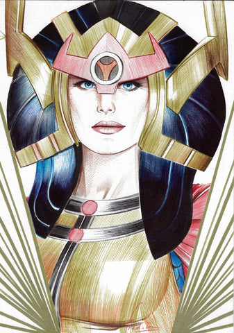 Fred Ian Original Art Big Barda DC Heroines Collection Illustration