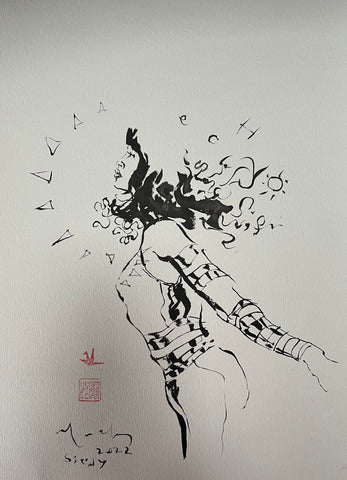 David Mack Original Art Echo Brush & Ink Illustration