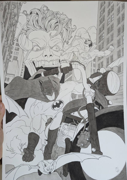 Mattia De Iulis Original Art Batman / Superman: World's Finest #51 Cover