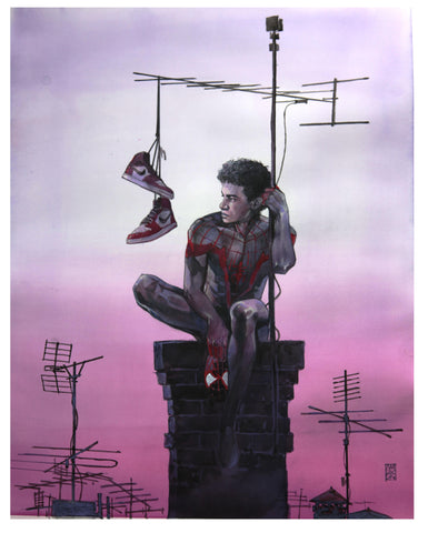 MILES MORALES: THE SPIDER-MAN, LIMITED EDITION GICLEE ON WATERCOLOR PAPER