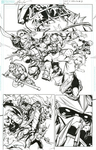 Hendry Prasetya Original Art TMNT X Naruto #3 Page 11