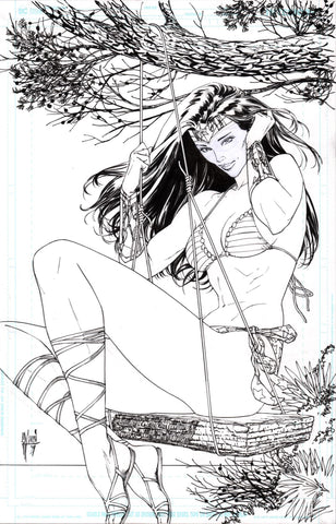 Guillem March Original Art Wonder Woman #12 Swimsuit Cover