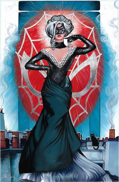 Fred Ian Original Art Belle Epoque Seris: Black Cat
