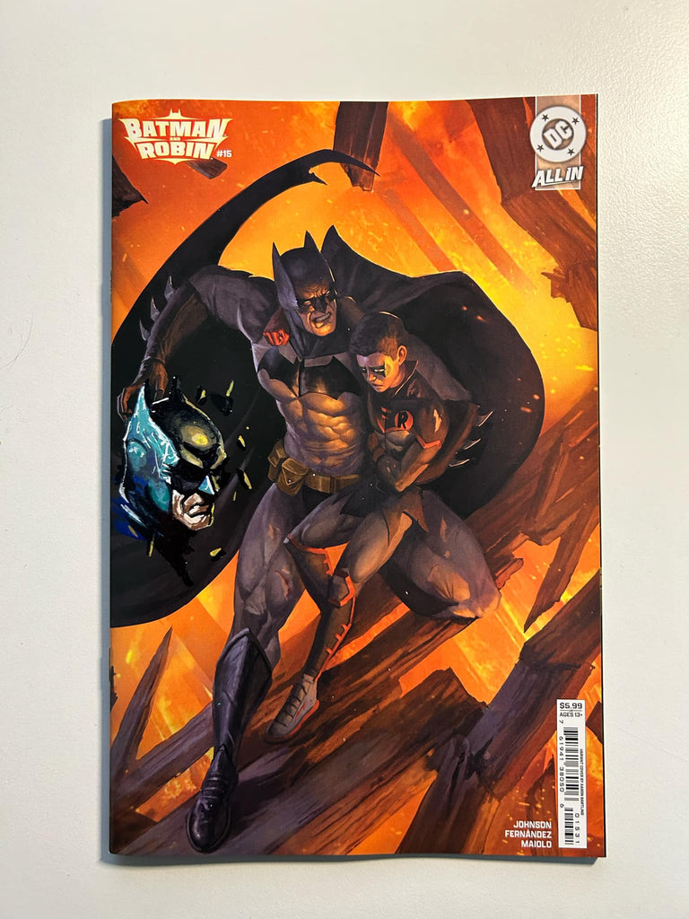 Aaron Bartling Original Art Batman and Robin #15 Remarqued Cover 5 Comic Art