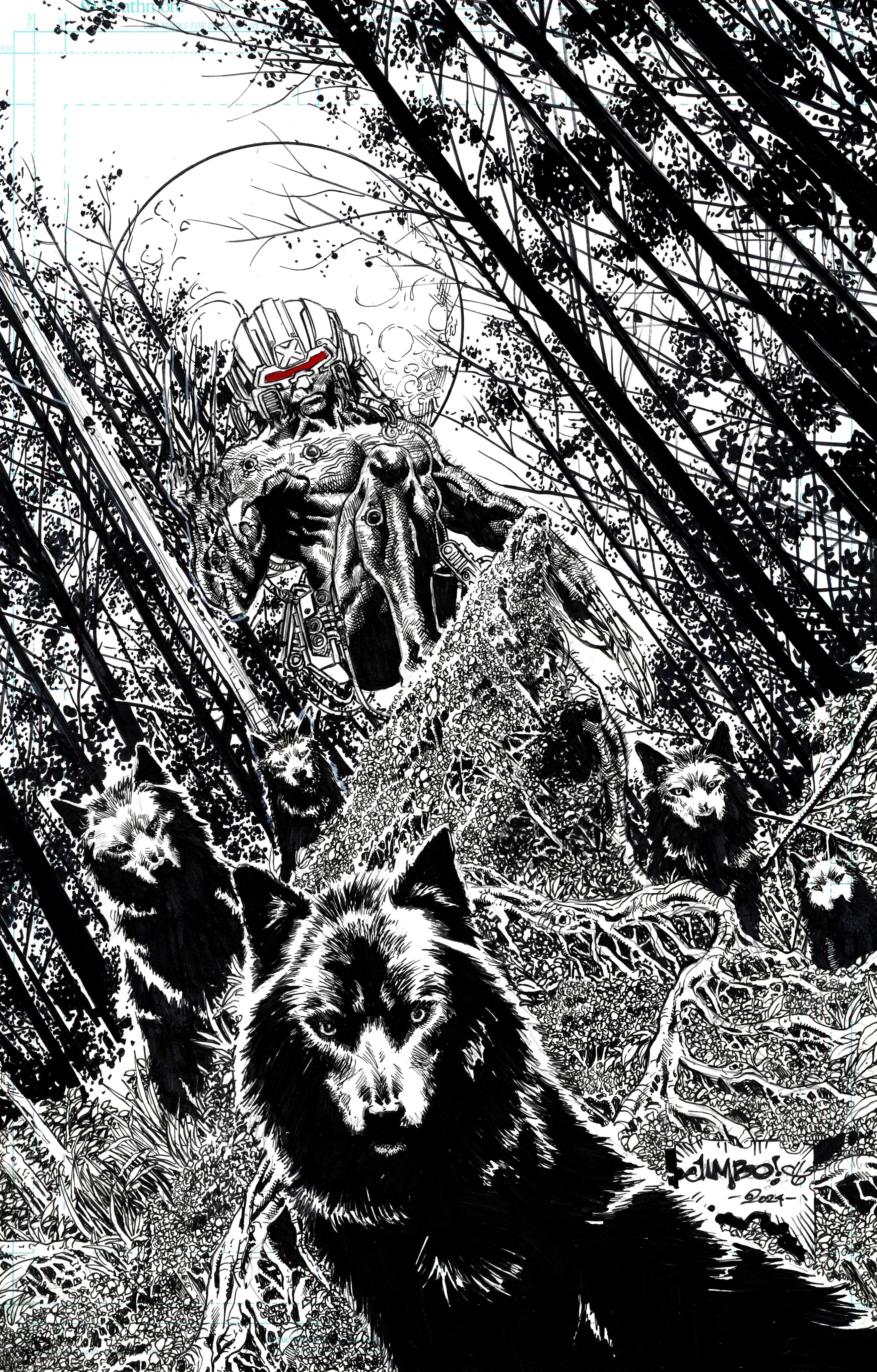 Jimbo Salgado Original Art Weapon X Illustration