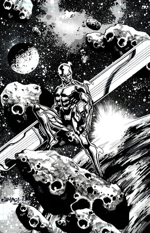 Jimbo Salgado Original Art Silver Surfer Illustration