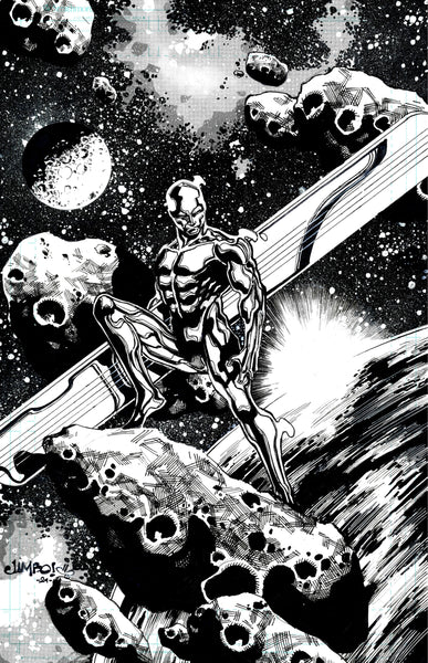 NYCC @ HOME SPECIAL OFFER Jimbo Salgado Original Art Silver Surfer Illustration