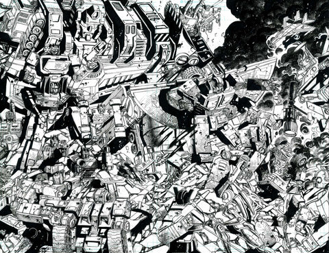 Jimbo Salgado Original Art Transformers #17 Wrap Around Cover