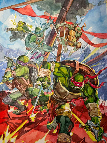 December 15 Advent Calendar Sunghan Yune Original Art TMNT #150 Cover