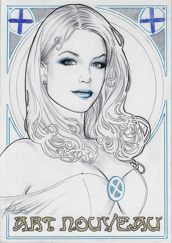 Emma Frost Blank Cover Edition Art Nouveau Art Book by Fred Ian