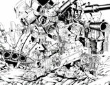 Jimbo Salgado Original Art Transformers Energon Universe Special 2025 #1 Wrap Around Cover