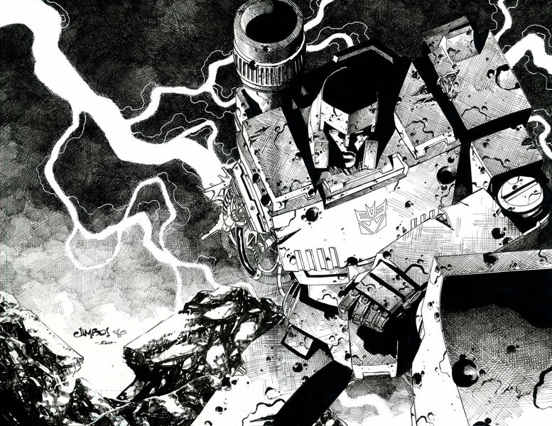 Jimbo Salgado Original Art Transformers #20 Wrap Around Cover