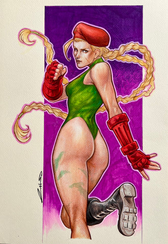 Emilio Laiso Original Art Cammy Street Fighter Illustration