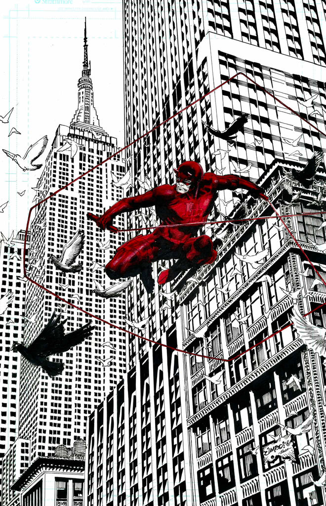 Jimbo Salgado Original Art Daredevil Illustration Comic Art
