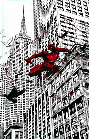 Jimbo Salgado Original Art Daredevil Illustration