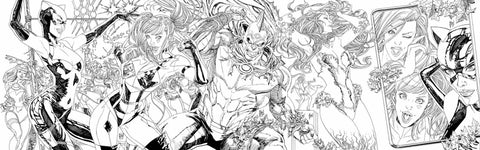 Guillem March Original Art Gotham City Sirens: Unfit for Orbit #1-5 Cover Set