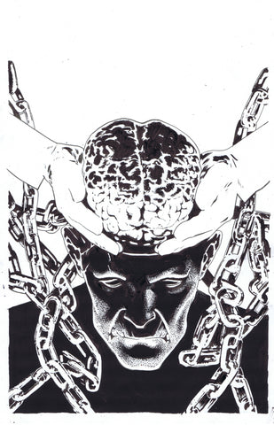 Michael Walsh Original Art Frankenstein #2 Cover